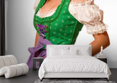 Attraktive junge Frau im Dirndl  Wall mural