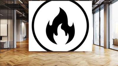 fire icon PNG image Wall mural