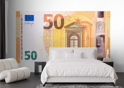 50 euro banknote isolated on white! Wall mural