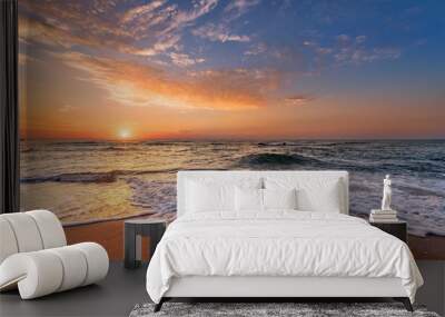 Sunrise in the morning, sunrise with clouds. Wall mural