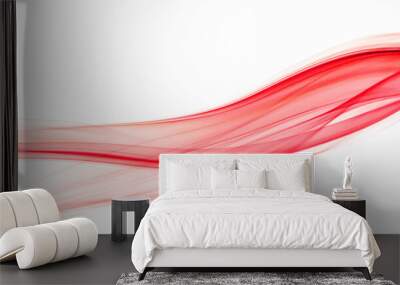 line red smoke group, Isolated white background Wall mural