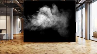 smoke steam isolated black background	 Wall mural