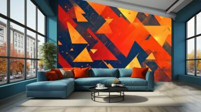 Geometric design painting for backgrounds 3D illustration art suited for websites user interfaces cover photos interior decor inspiration modern wallpaper and embroidery or batik themes Wall mural