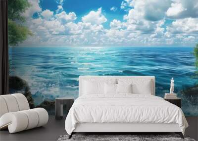 Nature background with sea or water Wall mural