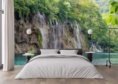 waterfall in plitvice national park Wall mural