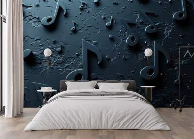 a group of musical notes Wall mural