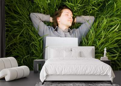 rest with laptop Wall mural