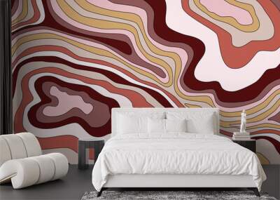 Multicolor liquid Marble Abstract Painting Background, Modern Screen Print Texture. Wall mural