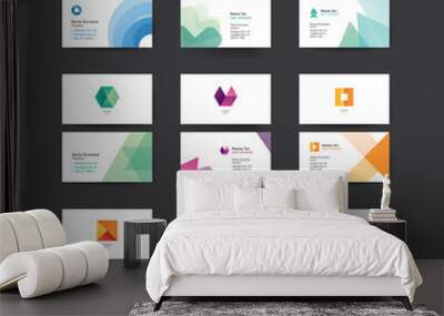 Vector abstract business cards. Wall mural