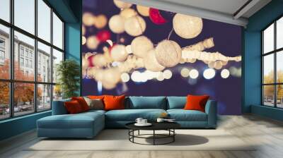 Lights decoration Party Event Festival outdoor bokeh Wall mural