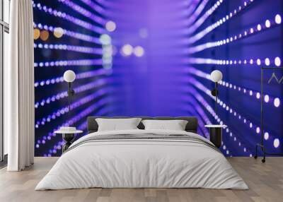 Technology Abstract background Led light pattern perspective Wall mural