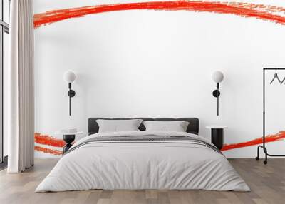 A vibrant orange oval frame, hand-drawn with a textured effect. Wall mural