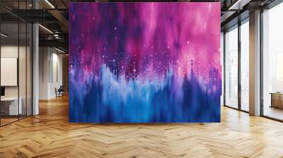 Abstract pink and blue art Wall mural