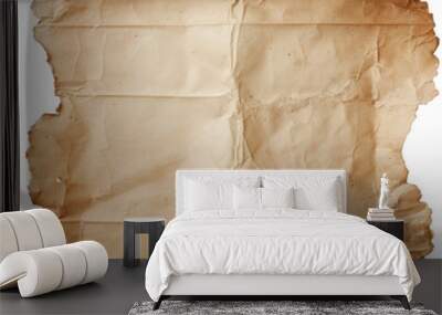 An aged, rolled up piece of parchment paper, ready for a message or a story. Wall mural