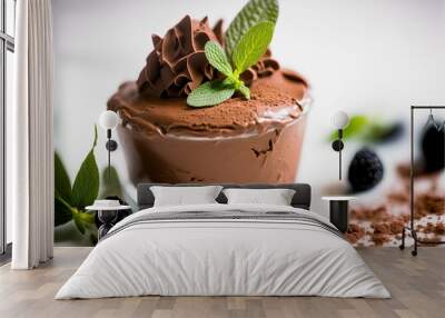 Beautiful chocolate mousse Wall mural