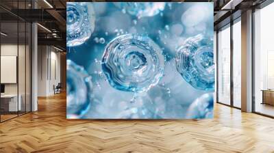 Closeup of water droplets Wall mural