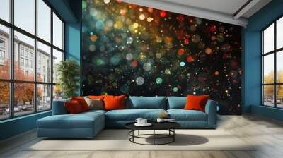 Colorful bokeh lights Wall mural