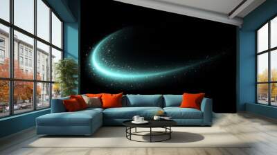 Curved light effect. Magic. Wall mural