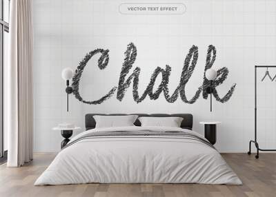 Editable text effect chalk style Wall mural