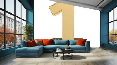 Gold number 1 Wall mural