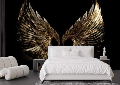 Gold wings Wall mural