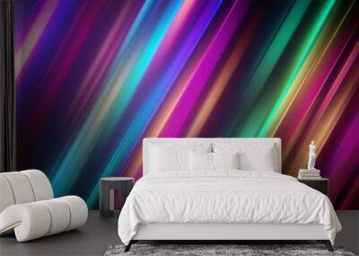 Neon Lights blur  background Wall mural