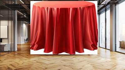 Red table cloth Wall mural