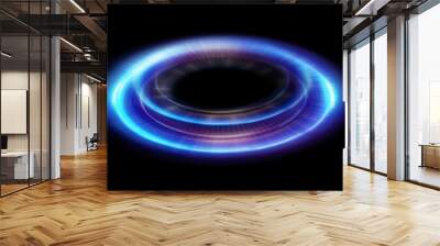 Round frame. plasma magical portal. circle light effect. Wall mural