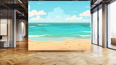 Serene beach scene Wall mural