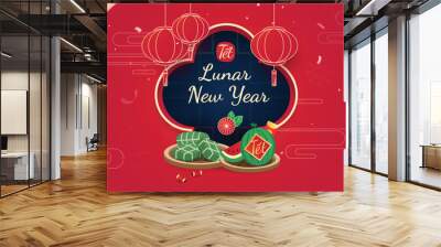 Traditional food on lunar new year Wall mural