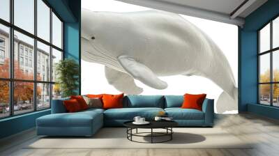 White dolphin leaps Wall mural