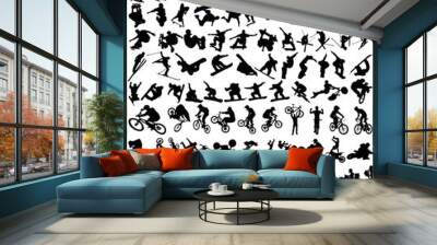 120 Extreme sport silhouette Wall mural