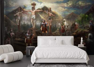 crucifixion of jesus christ Wall mural