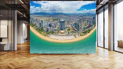 Beautiful Scenery of Nha Trang, a Tropical Coastal Vacation Paradise in Vietnam, Southeast Asia. Wall mural