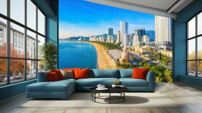 Beautiful Scenery of Nha Trang, a Tropical Coastal Vacation Paradise in Vietnam, Southeast Asia. Wall mural