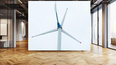 Wind Turbines with Blue Sky and Clouds Wall mural