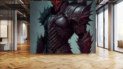 Demon knight, dark fantasy character, concept art illustration  Wall mural