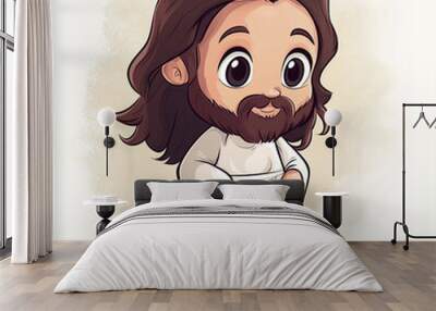 Jesus cute cartoon  Wall mural