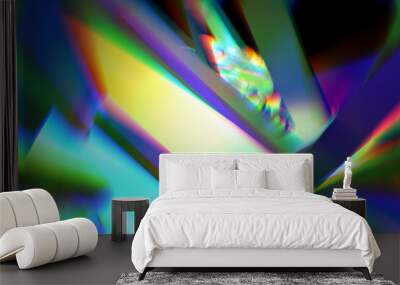 Abstract multicolored background with rainbow shapes Wall mural