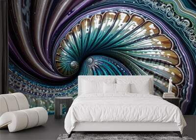 Abstract multicolored fractal background Wall mural