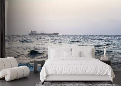 blue evening twilight over Gulf of Aqaba Wall mural