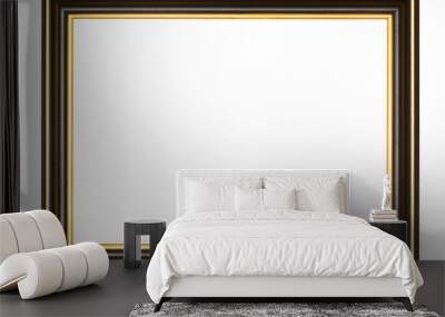 empty black and gold wooden picture frame Wall mural