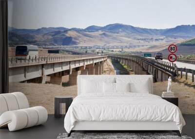 highway in Sicily in summer day Wall mural