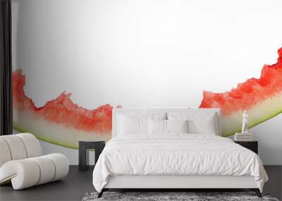 rind of eaten watermelon isolated Wall mural