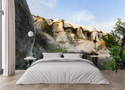 rocks in gorge near Goreme town in Cappadocia Wall mural