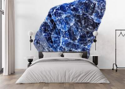 rough Sodalite gemstone on white Wall mural