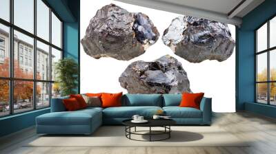 three pieces of sphalerite (marmatite) rock Wall mural