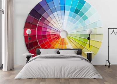 A color palette guide for matching colors on a white background with a copy space image Wall mural