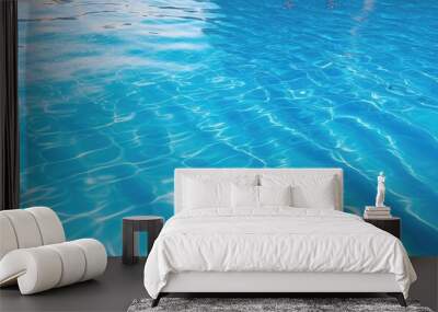 Blue swimming pool surface water background Wall mural