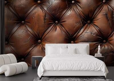 Brown leather backdrop. with copy space image. Place for adding text or design Wall mural